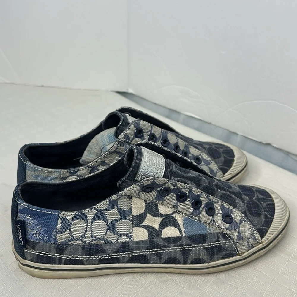 Coach X Poppy Keeley Denim patchwork sneakers - Picture 4 of 8